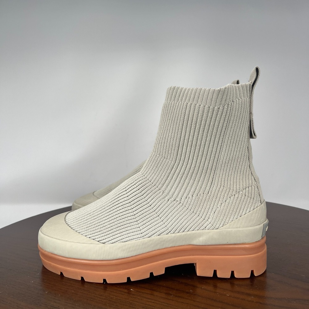 Everlane The Utility Boots Women's 6 Gray ReKnit Comfort Pull On Lug Sole Bootie